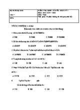 Bài kiểm tra Giữa học kỳ II môn Toán và Tiếng Việt Lớp 4 - Năm học 2019-2020